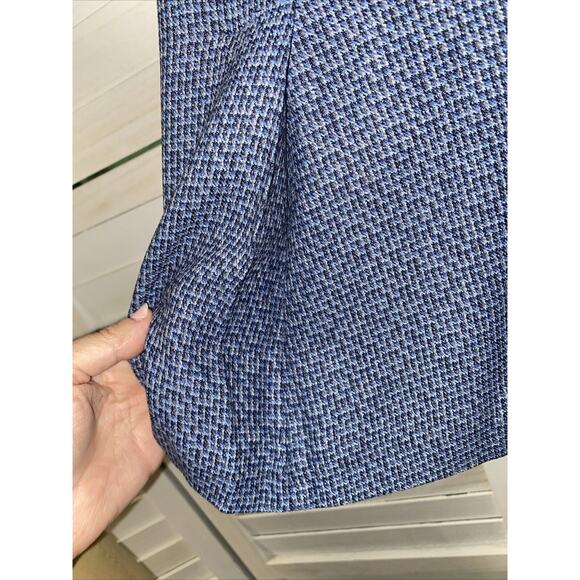 Handmade 60s A Line Pencil Wiggle Skirt Women’s Vintage Blue Twill Zip 26” Small - Picture 5 of 6